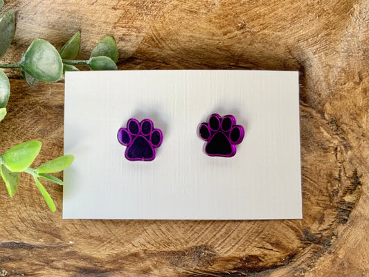 Paw Print Studs